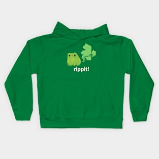 Rippit! A farting frog design Kids Hoodie